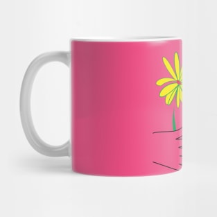 The hands holding flowers Mug